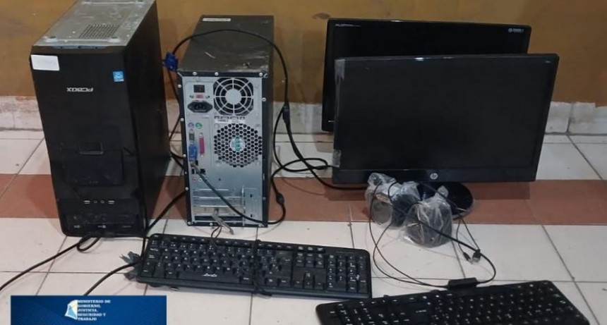 La Policía recuperó objetos sustraídos de un establecimiento educativo