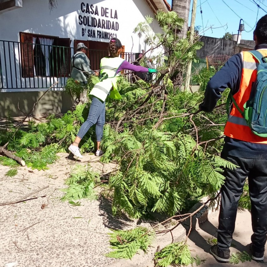 El municipio viene desarrollando tareas esta semana en el B° San Francisco