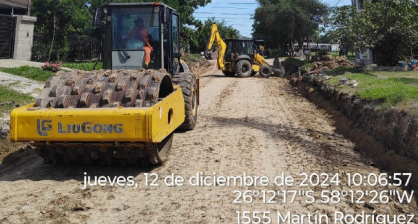 Comenzaron los trabajos para la pavimentación de la calle Martín Rodríguez