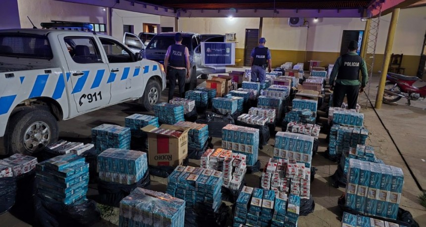 Secuestraron cigarrillos por un monto superior a los 58 millones de pesos